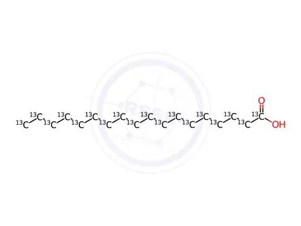 Chemical structure of Stearic acid-13C18