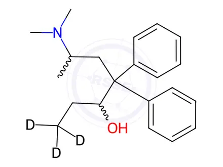 Chemical structure of rac a-Methadol D3