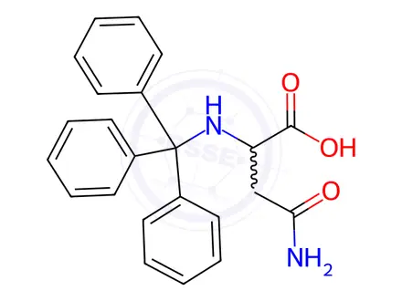 Chemical structure of N-alpha-Trityl-D-asparagine