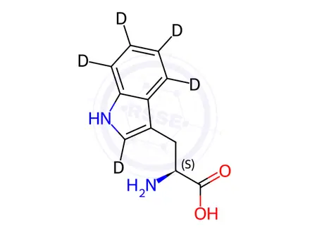 Chemical structure of L-Tryptophan-[D5]