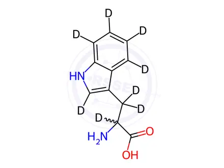 Chemical structure of DL-Tryptophan-[D8]