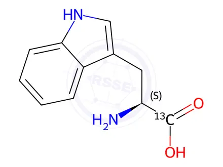 Chemical structure of L-Tryptophan-1-13C
