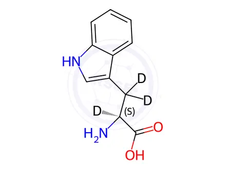 Chemical structure of L-Tryptophan-[D3]