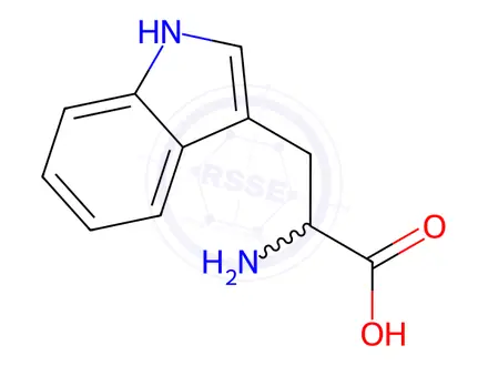 Chemical structure of D,L-Tryptophan