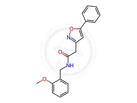 Chemical structure of N-(2-Methoxybenzyl)-2-(5-phenylisoxazol-3-yl)acetamide