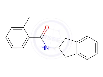 Chemical structure of Benzamide, N-(2,3-dihydro-1H-inden-2-yl)-2-methyl-(9CI)