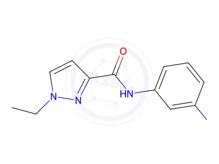 Chemical structure of N-(3-aminophenyl)-1-ethyl-1H-pyrazole-3-carboxamide