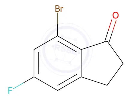 Chemical structure of 7-Bromo-5-fluoro-indan-1-one