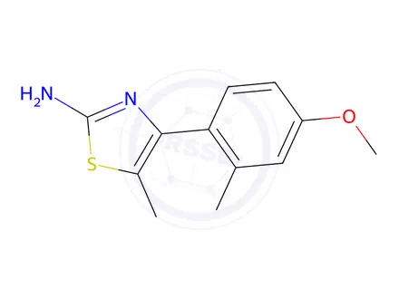 Chemical structure of 4-(4-Methoxy-2-methylphenyl)-5-methylthiazol-2-amine