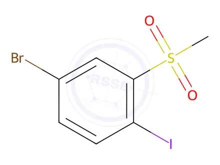 Chemical structure of Benzene, 4-bromo-1-iodo-2-(methylsulfonyl)-
