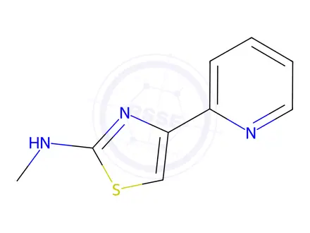 Chemical structure of N-methyl-4-(pyridin-2-yl)thiazol-2-amine