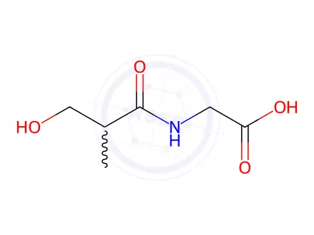 Chemical structure of Glycine, N-(3-hydroxy-2-methyl-1-oxopropyl)-(9CI)