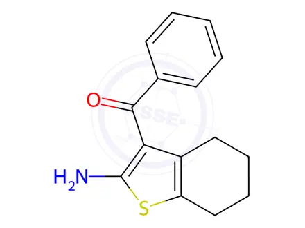 Chemical structure of 3-Benzoyl-4,5,6,7-tetrahydro-1-benzothiophen-2-amine