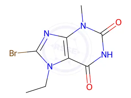 Chemical structure of 8-Bromo-7-ethyl-3,7-dihydro-3-methyl-1H-purine-2,6-dione