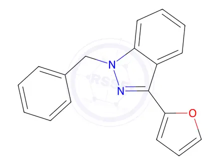 Chemical structure of 1-Benzyl-3-(furan-2-yl)-1H-indazole