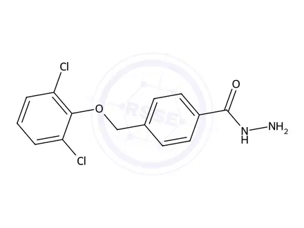 Chemical structure of 4-((2,6-Dichlorophenoxy)methyl)benzohydrazide