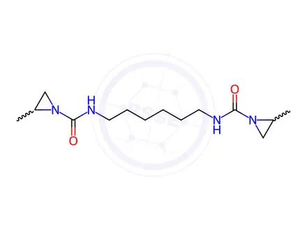 Chemical structure of N,N'-HEXAMETHYLENEBIS(2-METHYL-1-AZIRIDINECARBOXAMIDE)