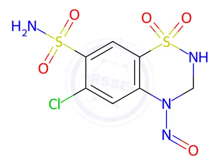 Chemical structure of N-Nitroso Hydrochlorothiazide