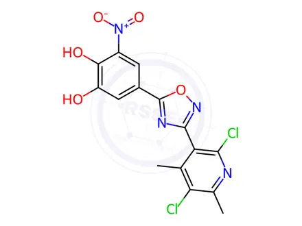 Chemical structure of Des N-Oxide Opicapone Impurity