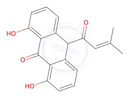 Chemical structure of Dithranol Impurity 17