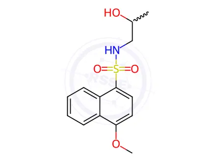 Chemical structure of N-(2-Hydroxypropyl)-4-methoxynaphthalene-1-sulfonamide