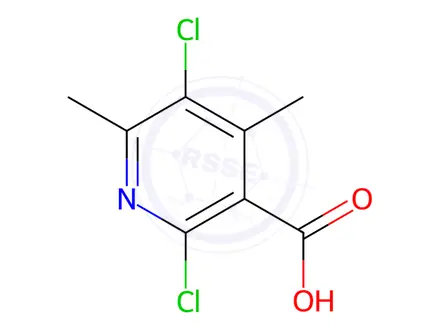 Chemical structure of 2,5-Dichloro-4,6-dimethylnicotinic Acid