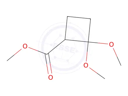 Chemical structure of Methyl 2,2-dimethoxycyclobutanecarboxylate
