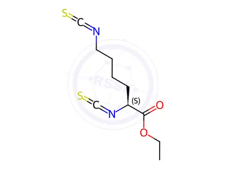 Chemical structure of (2S)​-2,6-Diisothiocyanato-Hexanoic Acid Ethyl Ester