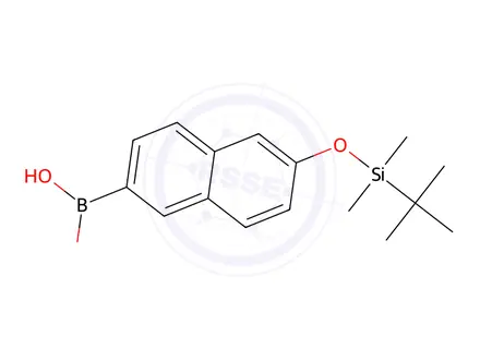Chemical structure of [6-[tert-butyl(dimethyl)silyl]oxy-2-naphthyl]boronic acid