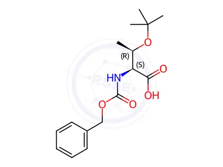Chemical structure of O-(Tert-Butyl)-N-Cbz-L-Threonine