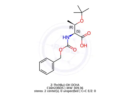 Chemical structure of O-(Tert-Butyl)-N-Cbz-L-Threonine