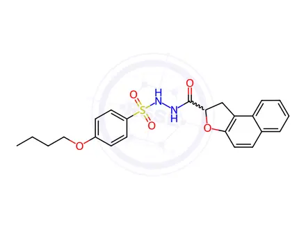 Chemical structure of 4-Butoxy-N'-(1,2-dihydronaphtho[2,1-b]furan-2-carbonyl)benzenesulfonohydrazide