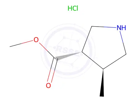 Chemical structure of methyl (3S,4S)-4-methylpyrrolidine-3-carboxylate hydrochloride
