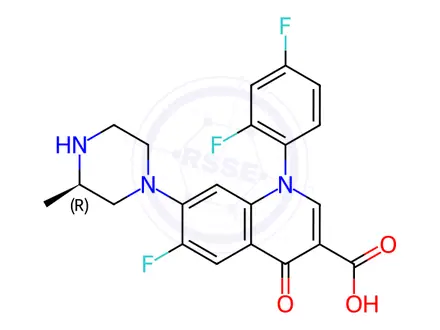 Chemical structure of Temafloxacin Impurity 1