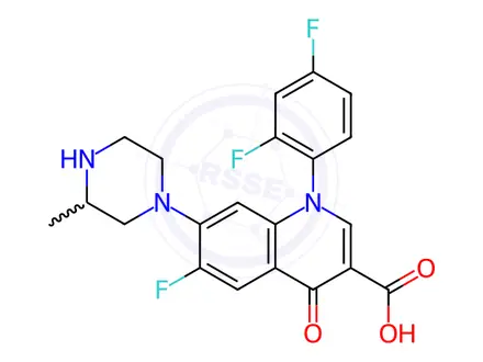 Chemical structure of Temafloxacin