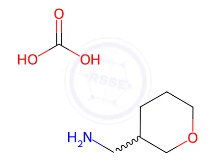 Chemical structure of 1-(Oxan-3-yl)methanamine carbonic acid