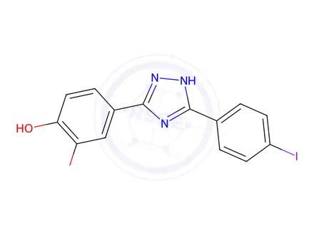 Chemical structure of 4-(3-(4-Iodophenyl)-1H-1,2,4-triazol-5-yl)-2-methoxyphenol