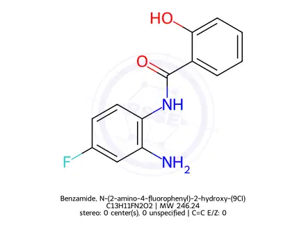 Chemical structure of Benzamide, N-(2-amino-4-fluorophenyl)-2-hydroxy-(9CI)