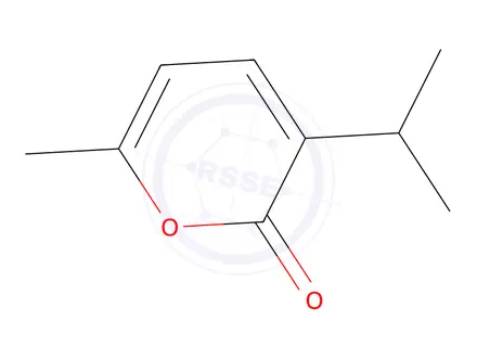 Chemical structure of 2H-Pyran-2-one,6-methyl-3-(1-methylethyl)-(9CI)