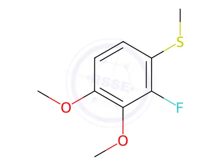 Chemical structure of Benzene, 2-fluoro-3,4-dimethoxy-1-(methylthio)-