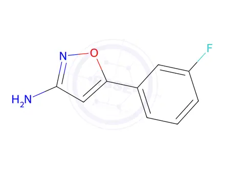 Chemical structure of 5-(3-fluorophenyl)-1,2-oxazol-3-amine