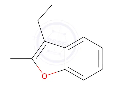 Chemical structure of Benzofuran, 3-ethyl-2-methyl-