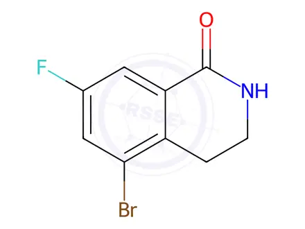 Chemical structure of 5-Bromo-7-fluoro-1,2,3,4-tetrahydroisoquinolin-1-one