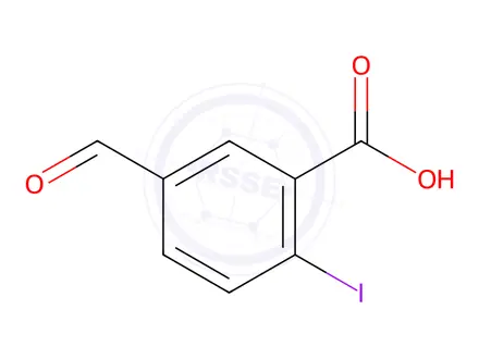 Chemical structure of Benzoic acid, 5-formyl-2-iodo-