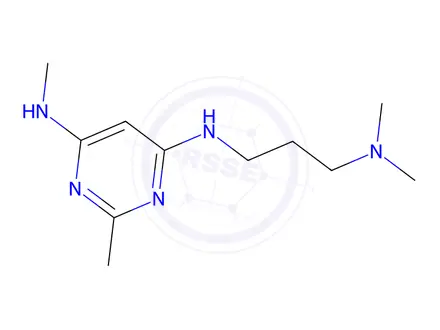 Chemical structure of N4-(3-(Dimethylamino)propyl)-N6,2-dimethylpyrimidine-4,6-diamine