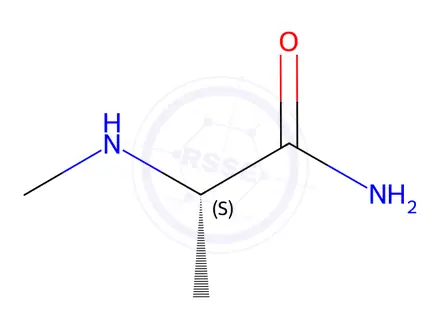 Chemical structure of (2S)-2-(methylamino)propanamide