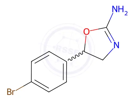 Chemical structure of 2-Amino-5-(p-bromophenyl)-2-oxazoline