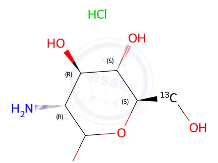 Chemical structure of D-Glucosamine-6-13C Hydrochloride