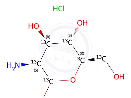 Chemical structure of D-Mannosamine-13C6 Hydrochloride