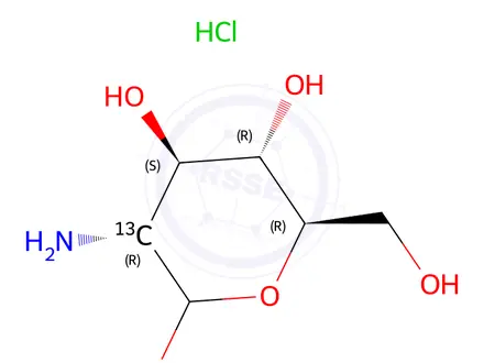Chemical structure of D-Glucosamine-2-13C Hydrochloride